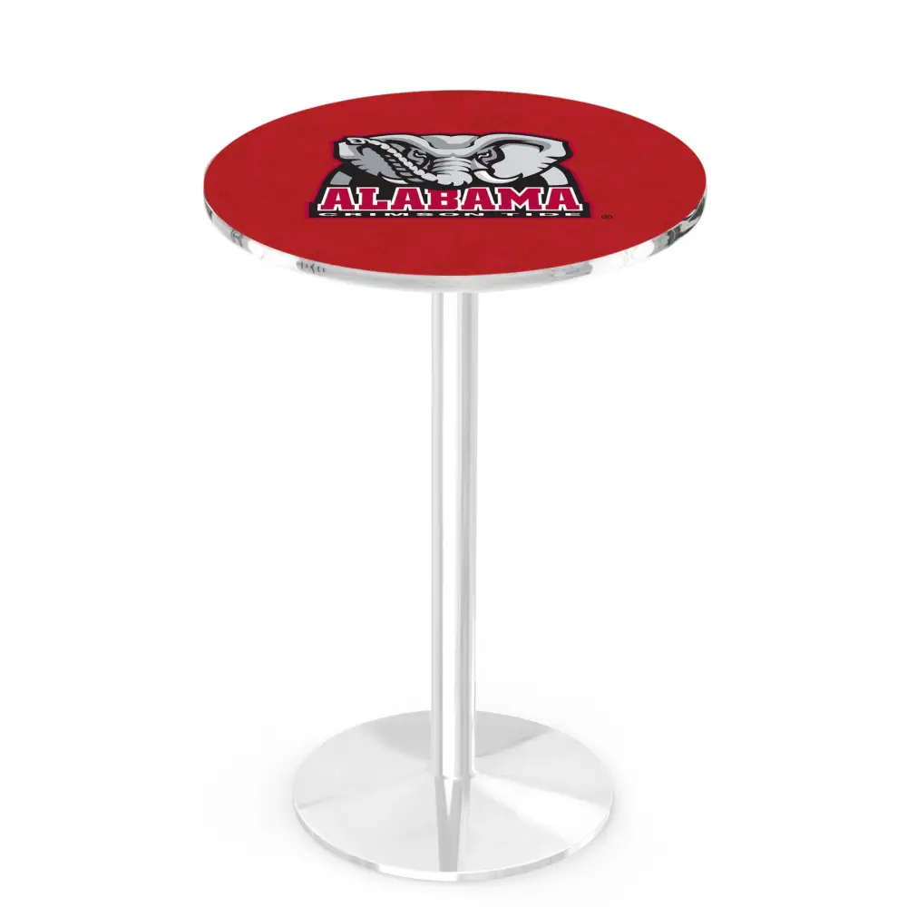 Big Al Chrome Circular Base Pub Table - Novelties