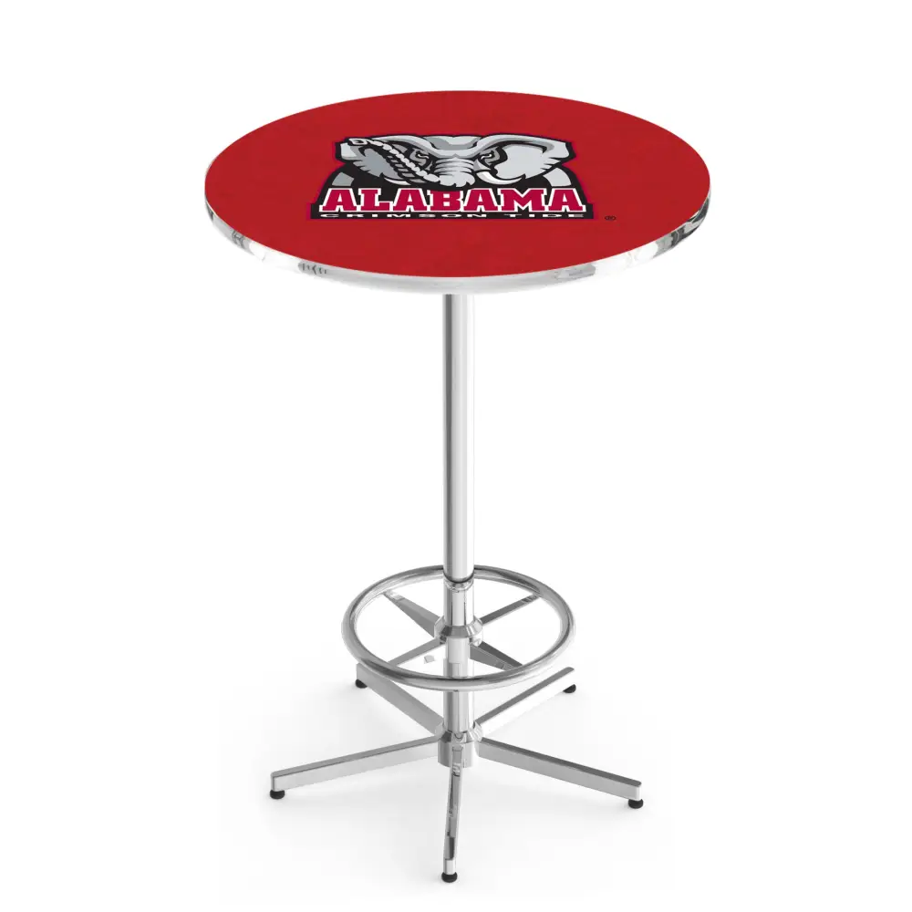 Big Al Chrome Foot Ring Pub Table - Novelties