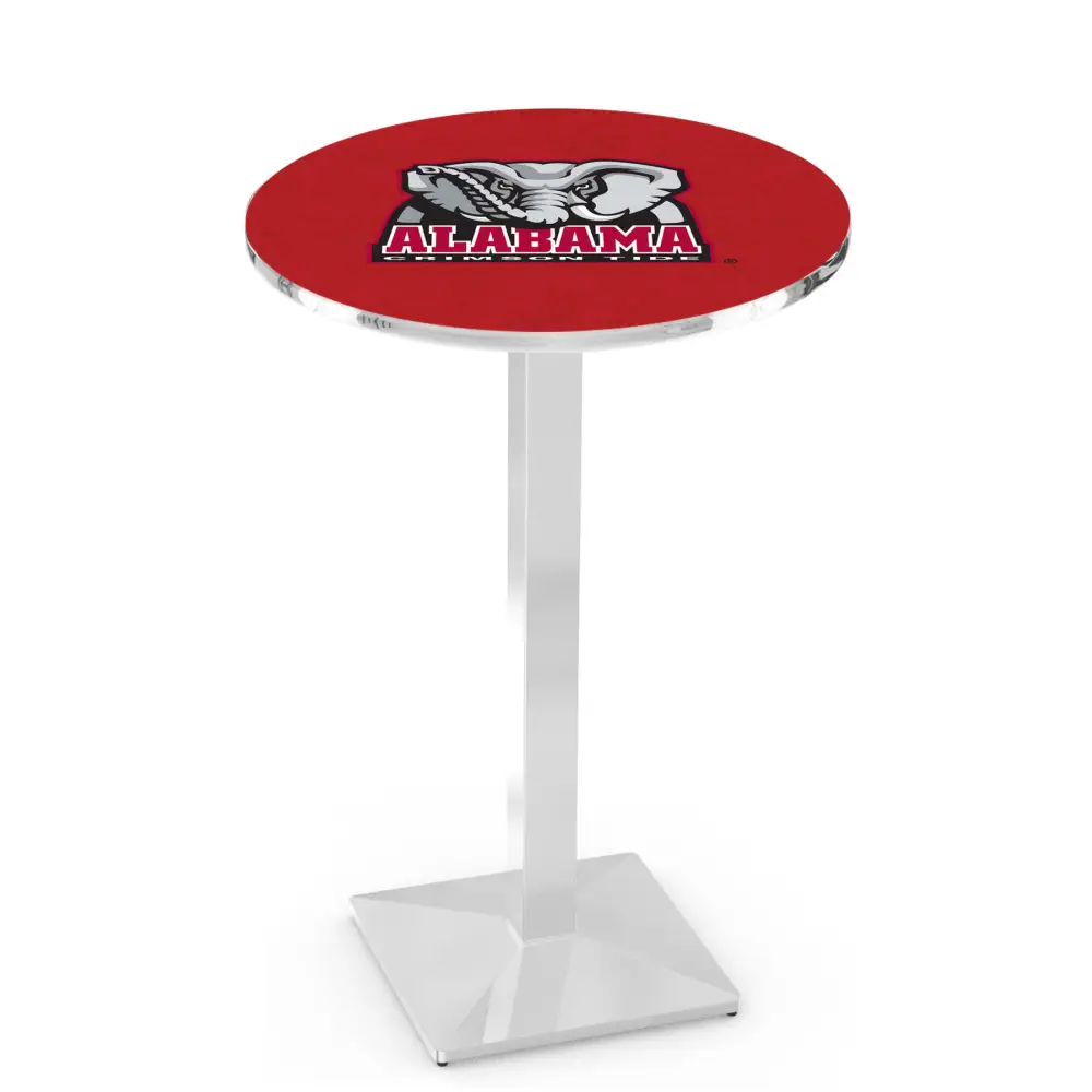 Big Al Chrome Square Base Pub Table - Novelties
