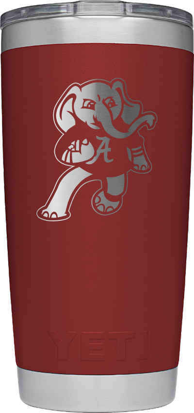 EXCLUSIVE BDS COLLECTION Crimson 20oz Engraved Tumbler Big AL Football