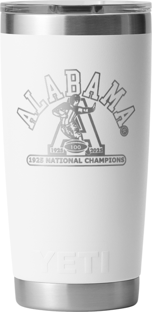 EXCLUSIVE BDS COLLECTION White 20 oz Engraved Tumbler 100 Year