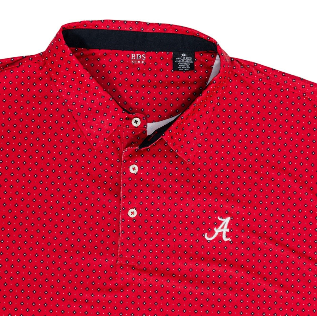 Men's Crimson Speckled Short Sleeve Polo