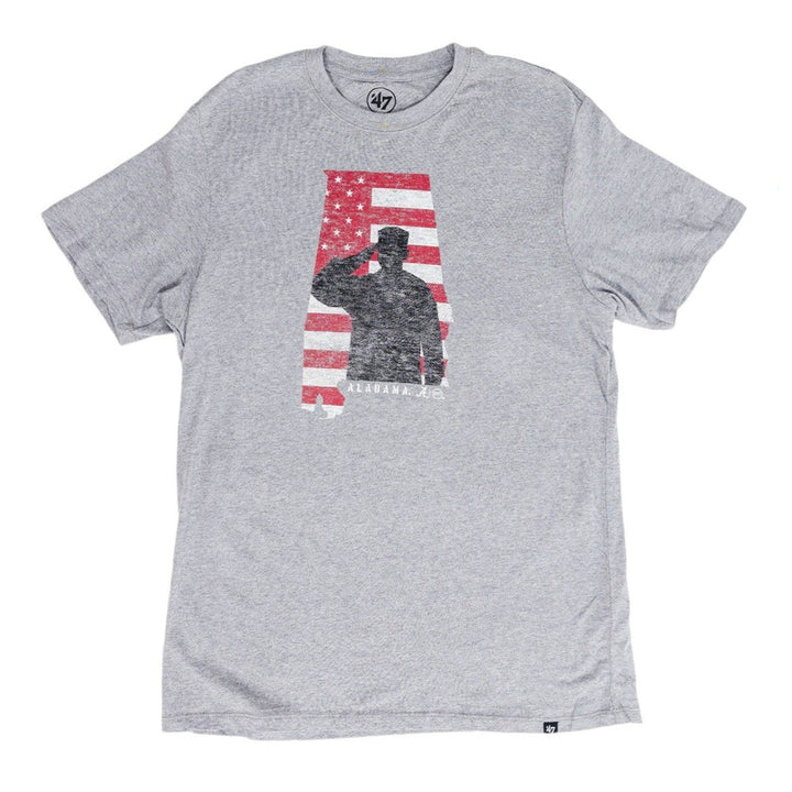 Men's Gray Super Rival Patriot Tee