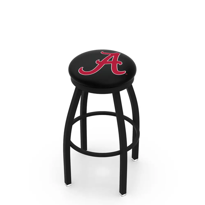 2.5’’ Cushion Black Frame Swivel Stool - 25’’ / Script A - Novelties