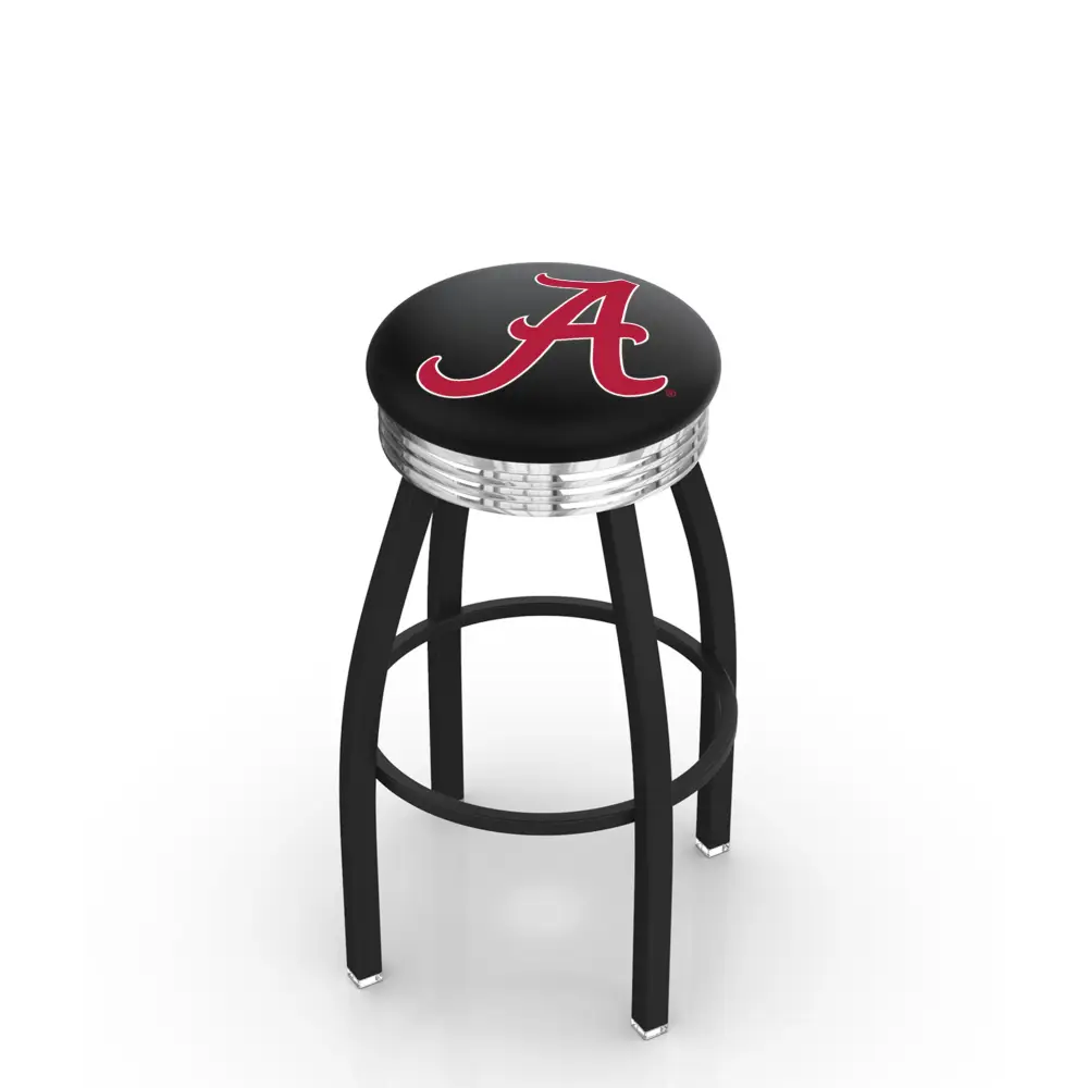2.5’’ Cushion Double Ring Two-Tone Swivel Stool - 25’’ / Script A - Novelties