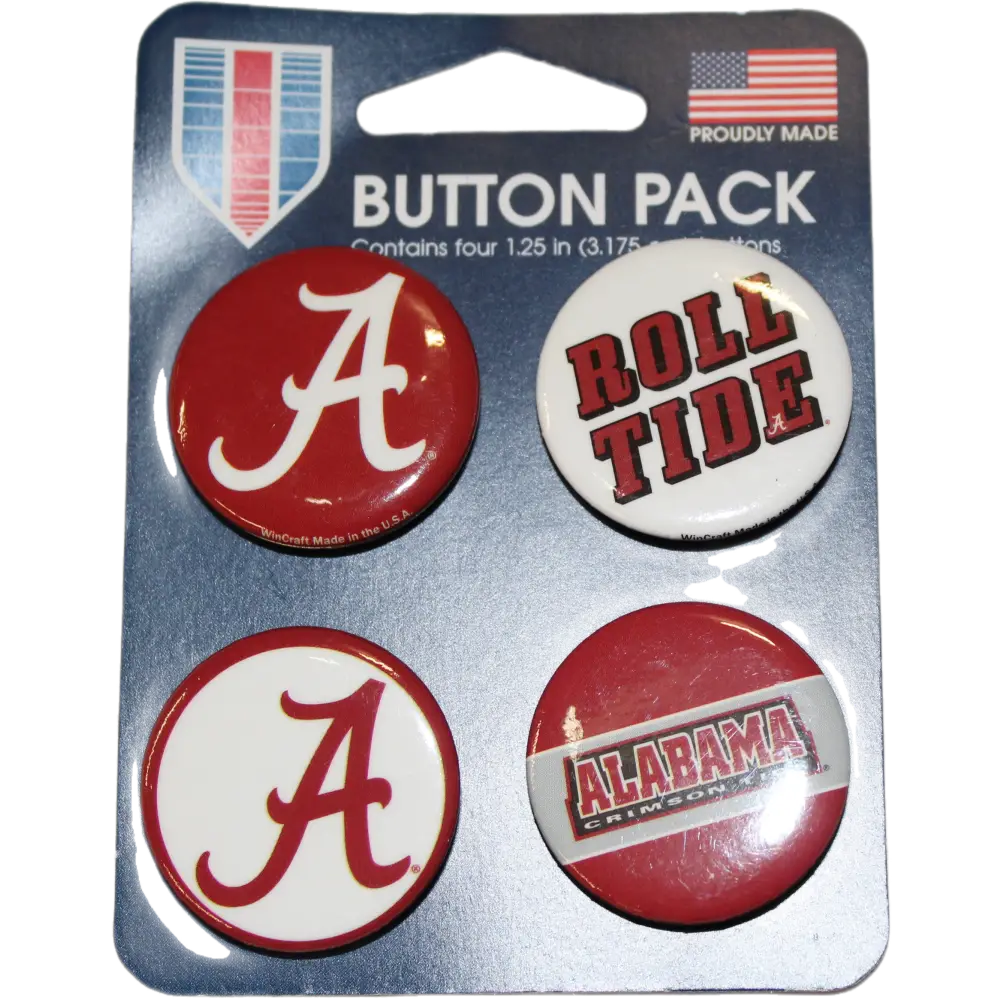 4-Pack Alabama Buttons - Accessories
