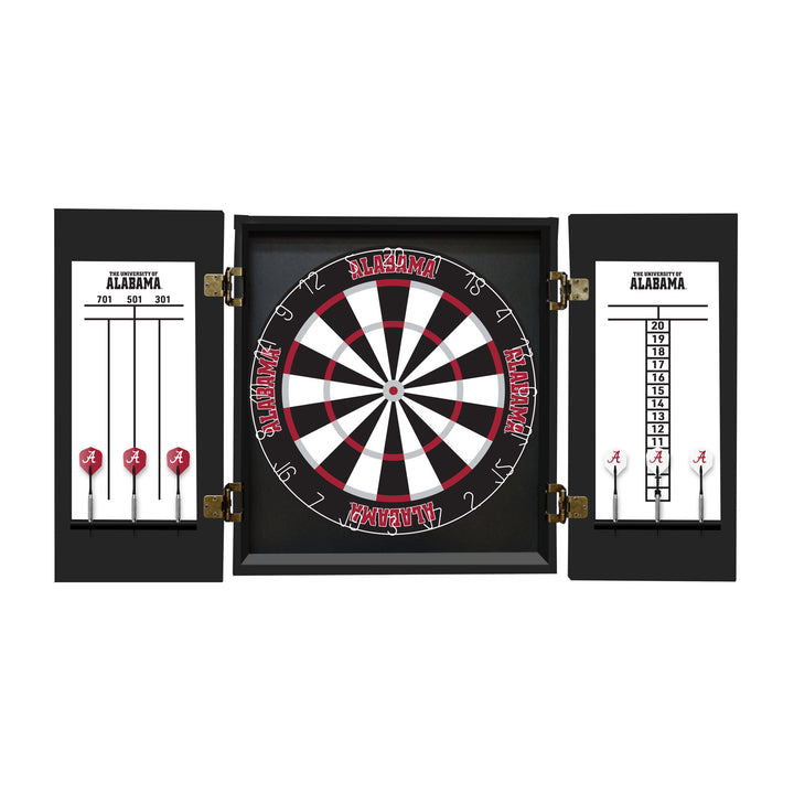 Crimson Tide Wooden Dartboard Set