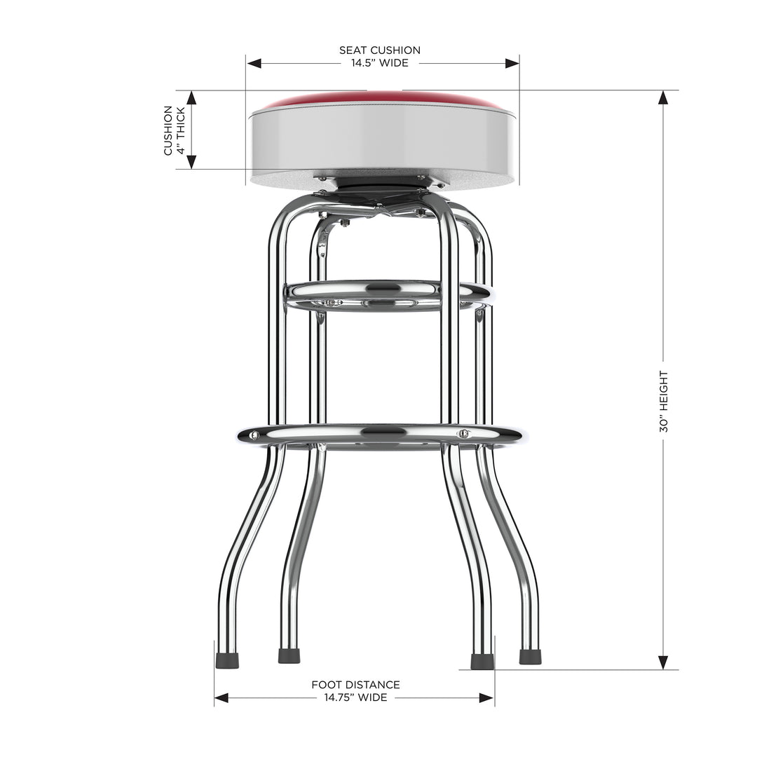 Classic Chrome Counter Stool