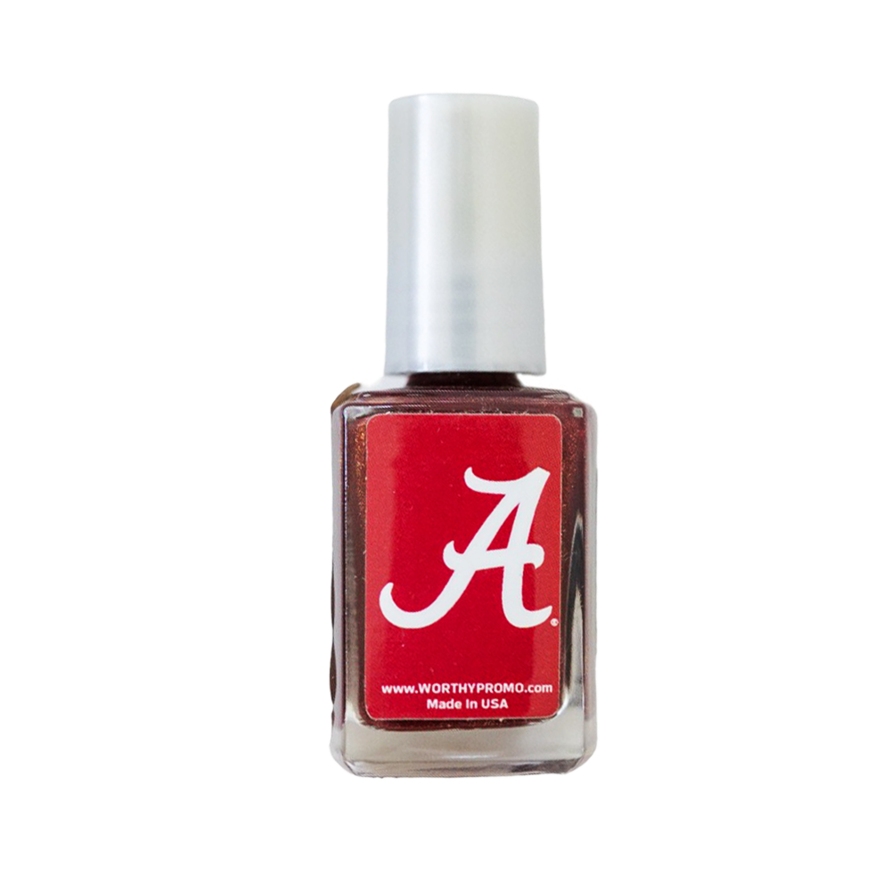 Crimson Glitter Nail Polish Label