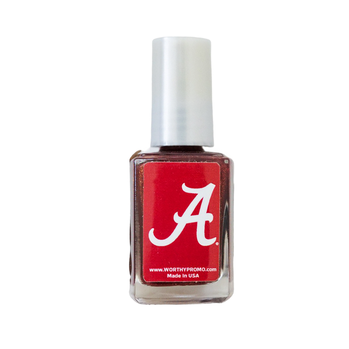 Crimson Glitter Nail Polish Label