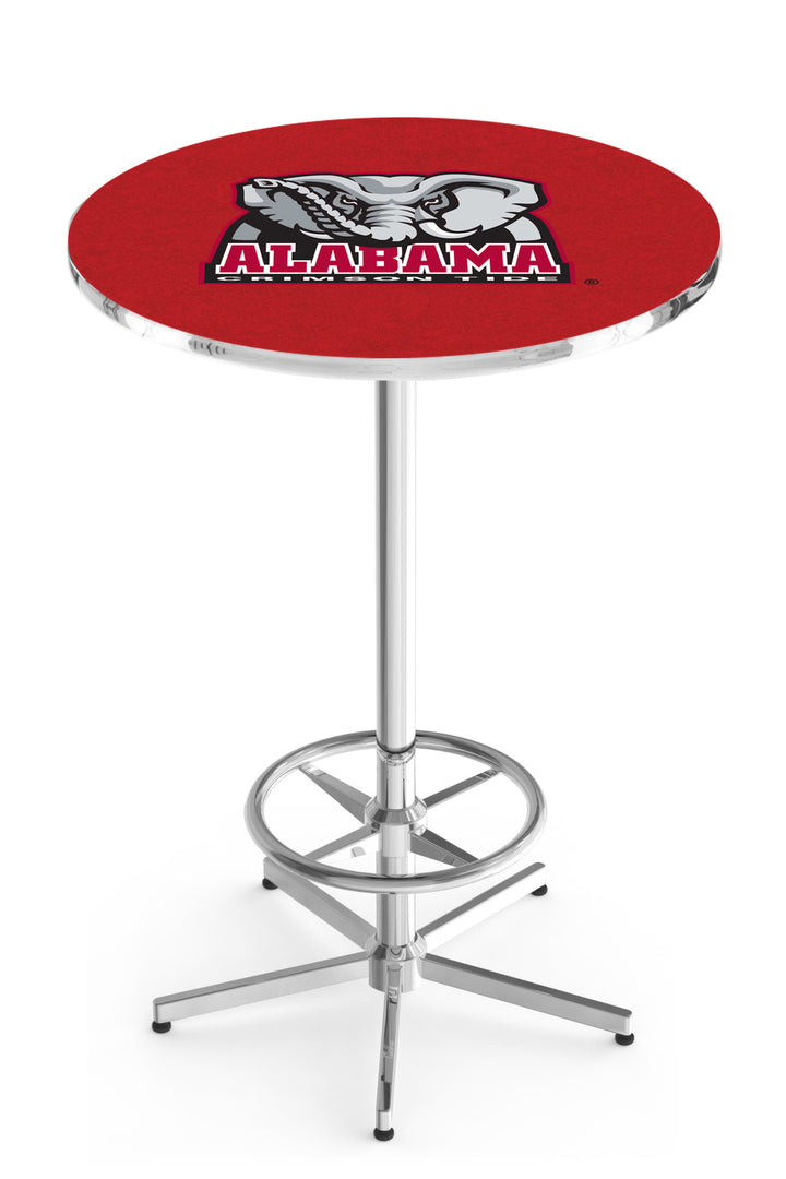 Big Al Chrome Foot Ring Pub Table