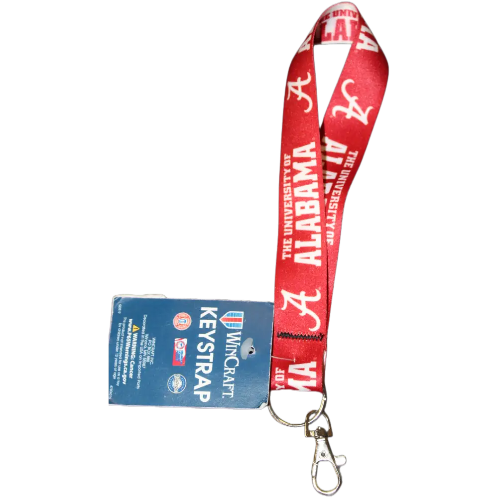 Alabama Lanyard Keystrap - Crimson - Accessories