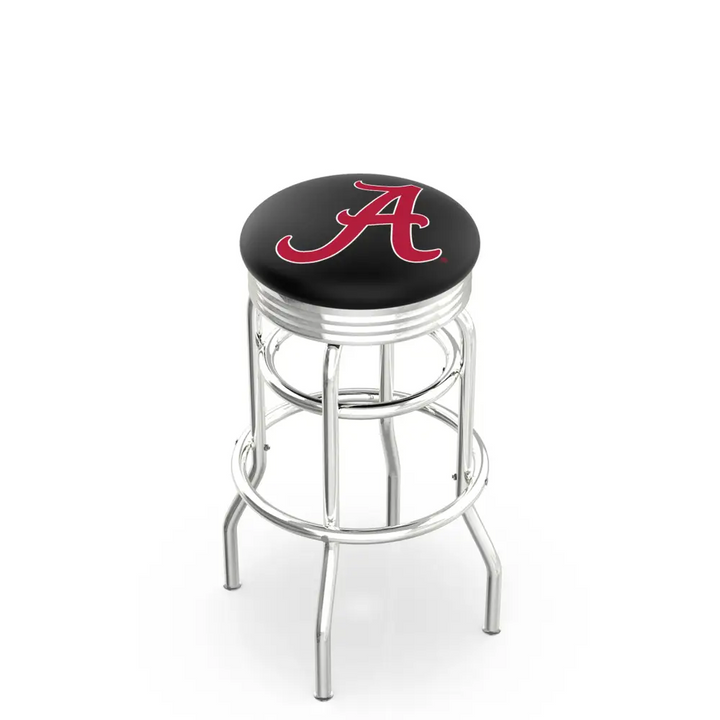 Chrome Base Cushion Swivel Stool - 25’’ / Script A - Novelties