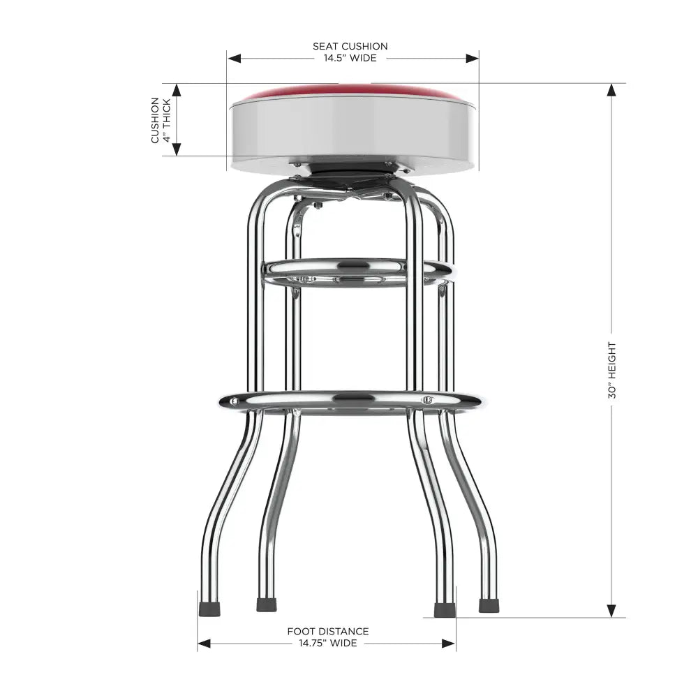 Classic Chrome Counter Stool - Novelties