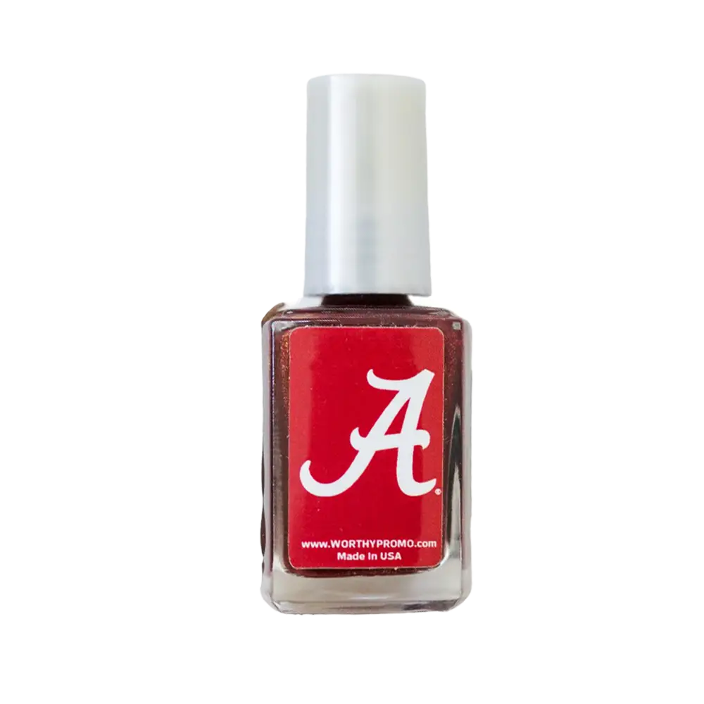 Crimson Glitter Nail Polish Label