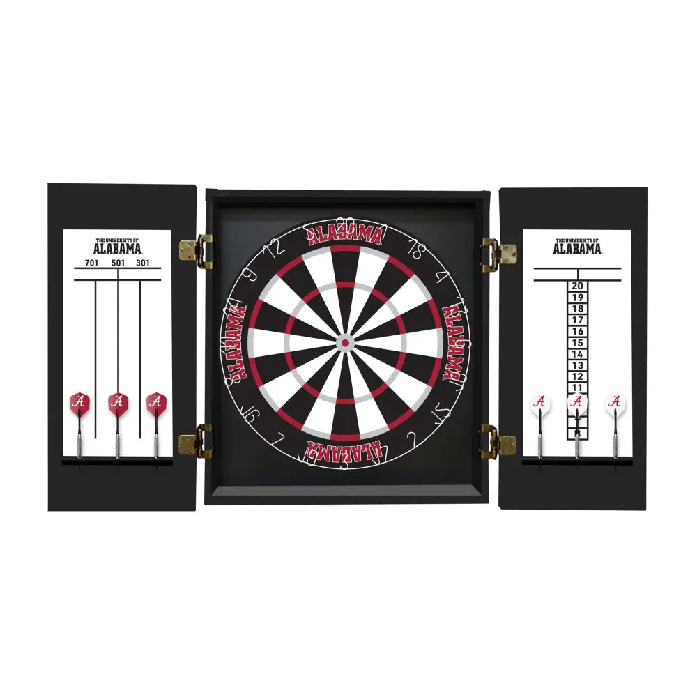 Crimson Tide Wooden Dartboard Set - Novelties