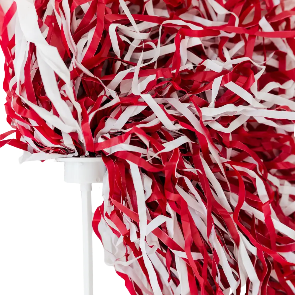 Crimson & White Stick Pom Pom - Multi - Novelties