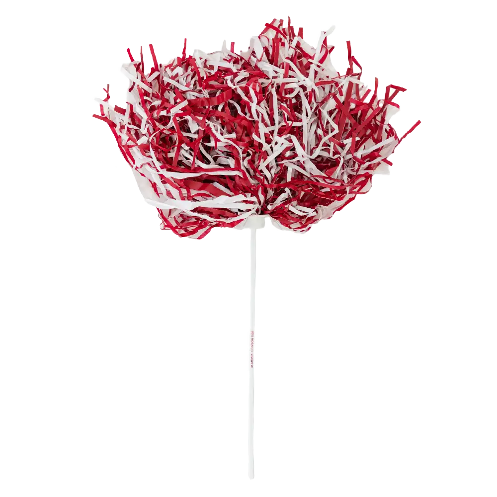 Crimson & White Stick Pom Pom - Multi - Novelties