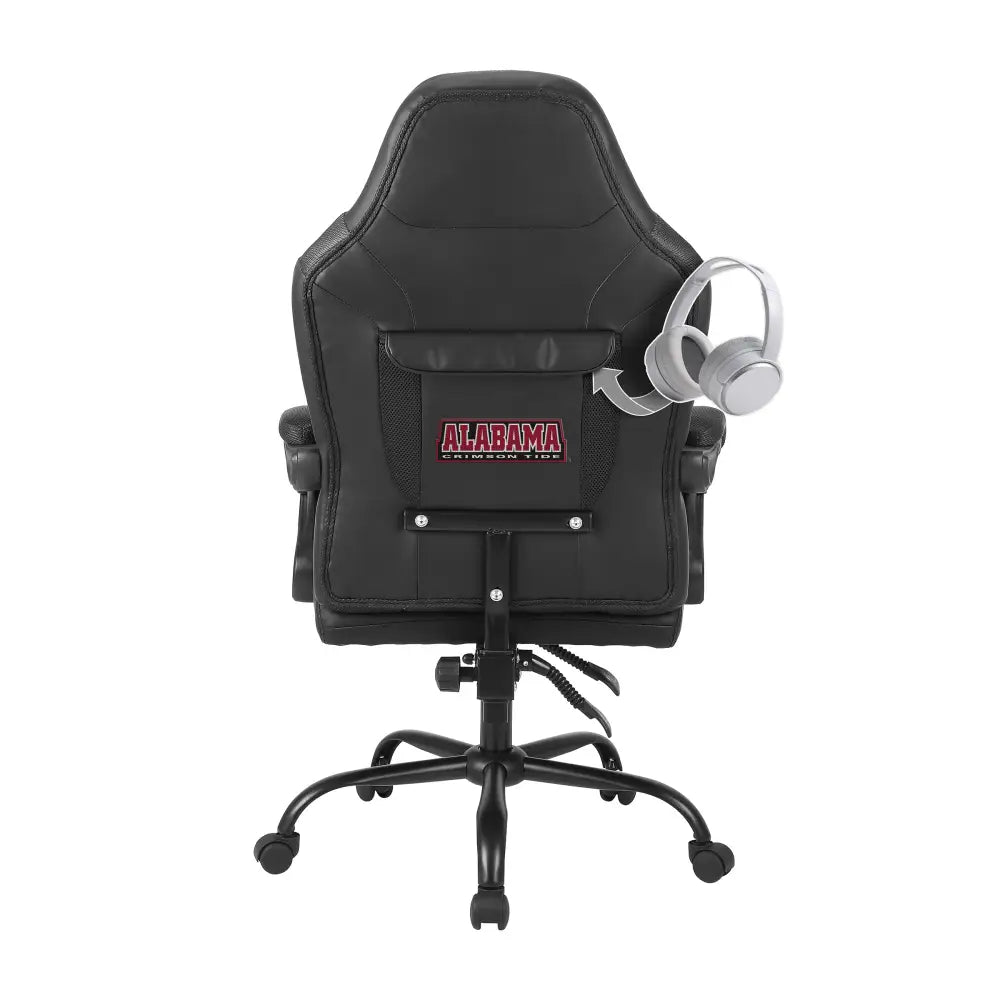 Embroidered Black Rolling Desk Chair - Novelties