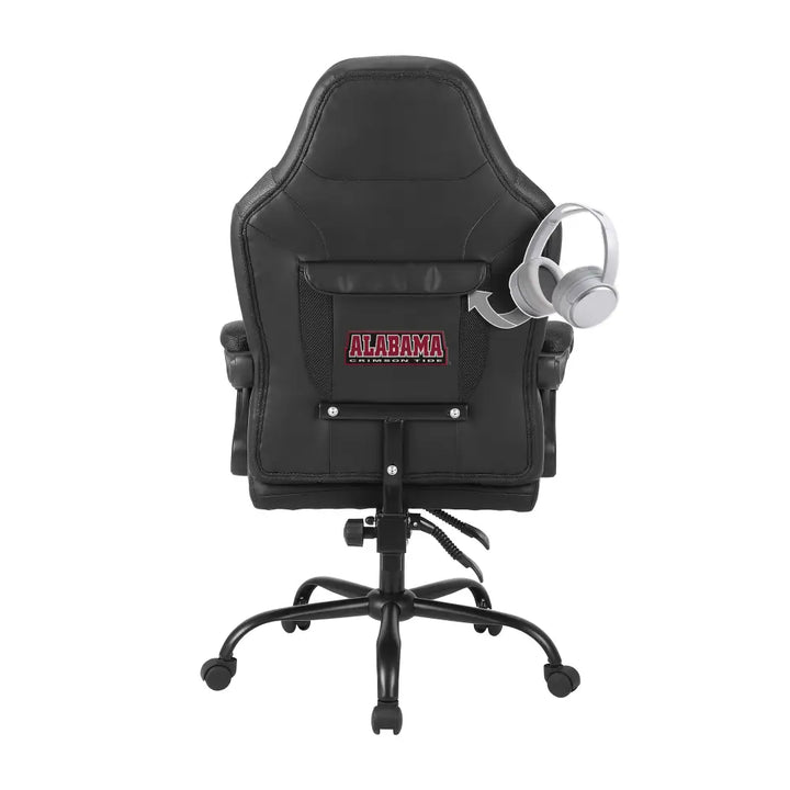 Embroidered Black Rolling Desk Chair - Novelties