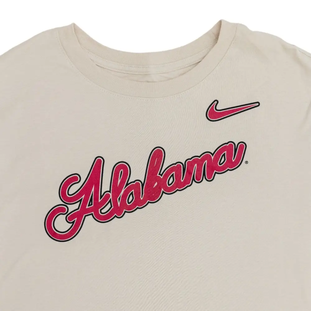 Men’s Beige Alabama Script Tee - Apparel