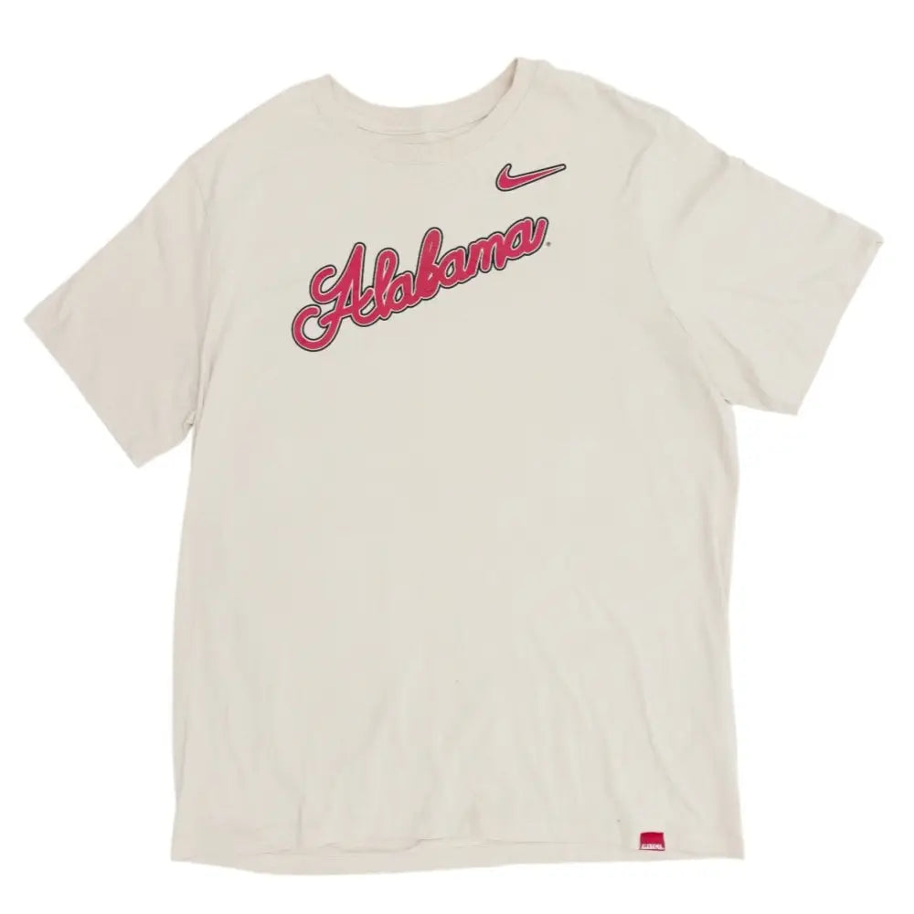 Men’s Beige Alabama Script Tee - Apparel