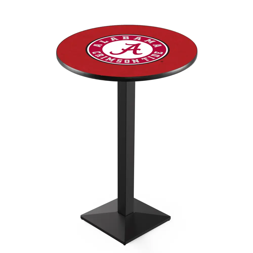 Script A Black Square Base Pub Table - Novelties