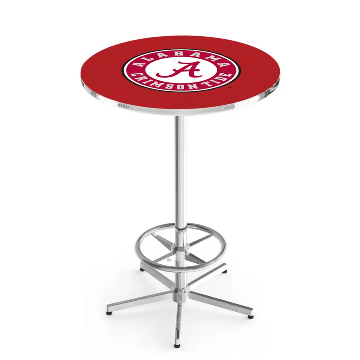 Script A Chrome Foot Ring Pub Table - Novelties