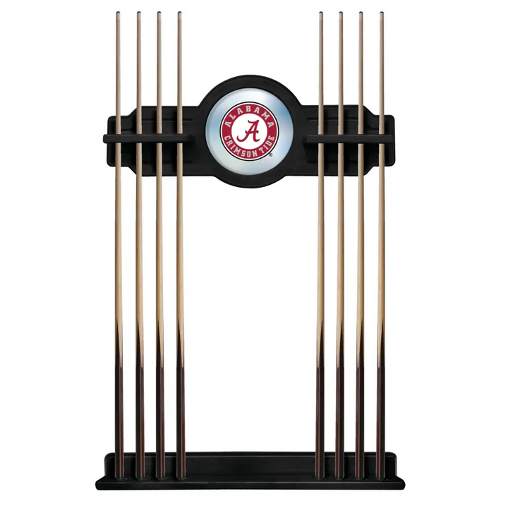 Script A Solid Wood Cue Rack - Black - Novelties