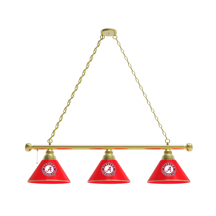 Script A Three Shade Billiard Light - Brass - Novelties