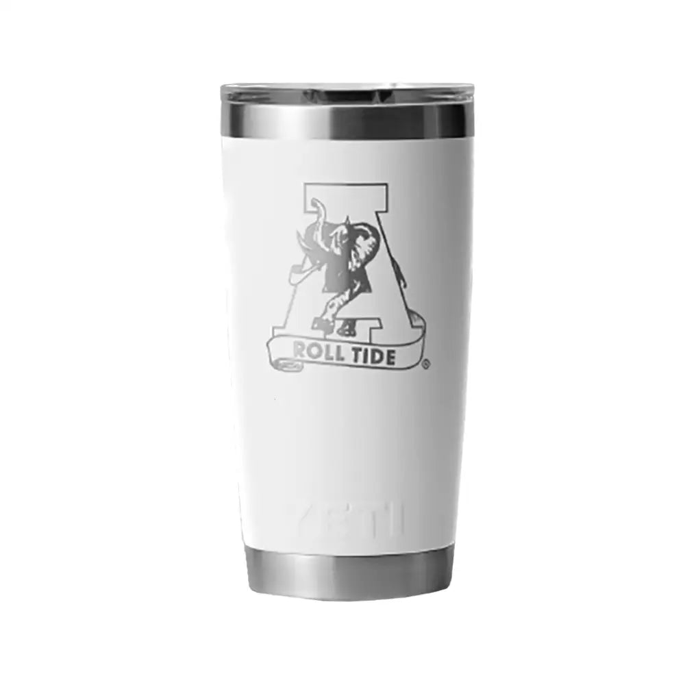 White 20oz Engraved Tumbler - WHITE YETI CUP - Drinkware