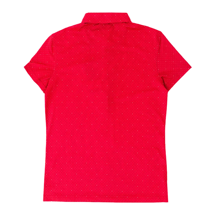 Women’s Crimson Polka Dot Polo - Apparel