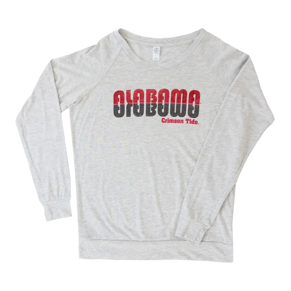 Women’s Grey Long Sleeve Fade Crew - Outerwear