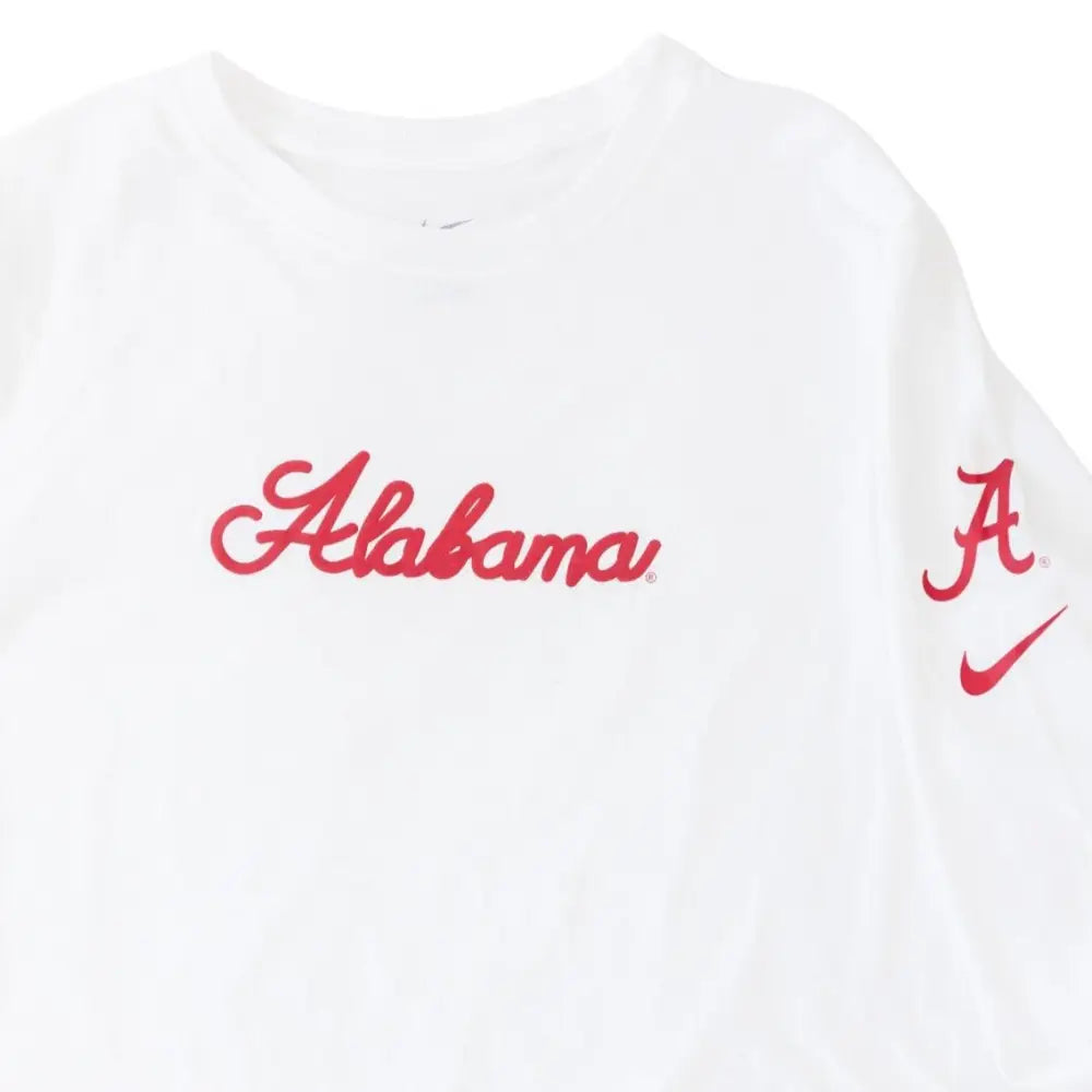 WOMEN’S WHITE LONG SLEEVE LETTERMEN CREW - Outerwear