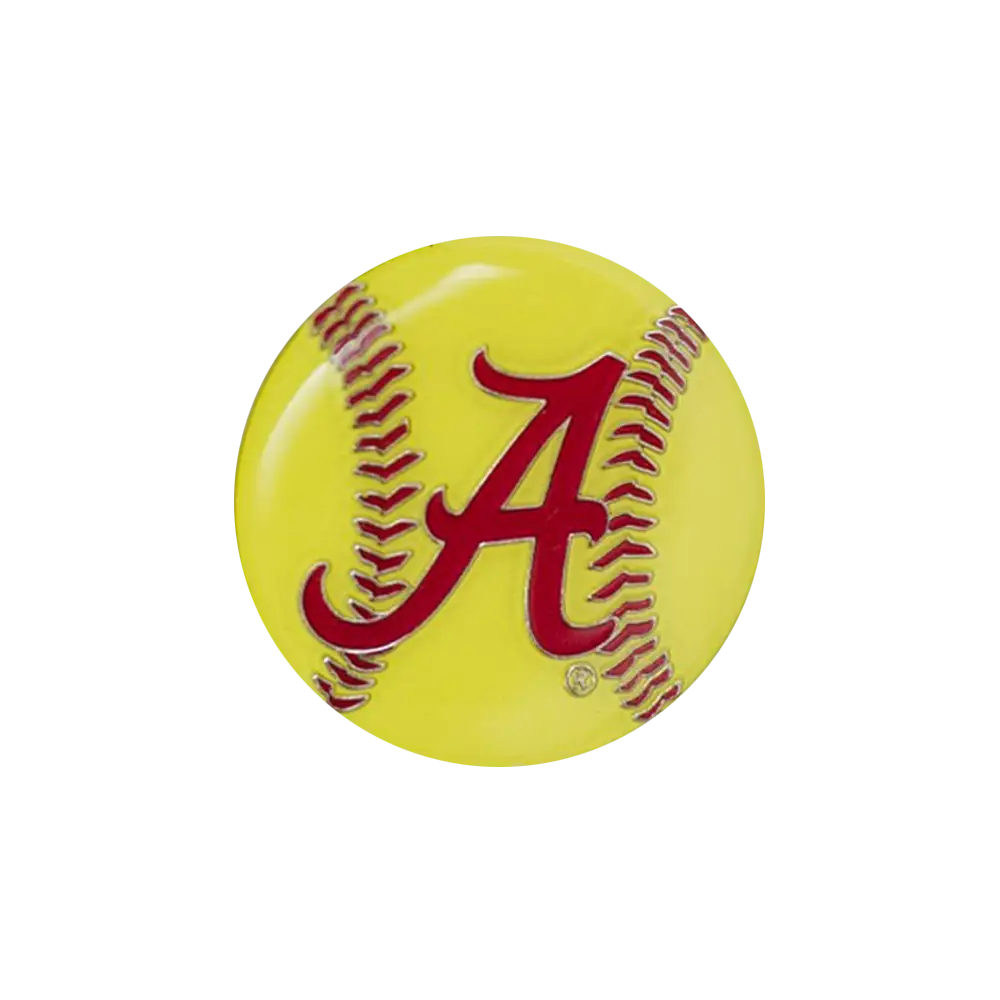 Yellow Softball Pin - Accessories