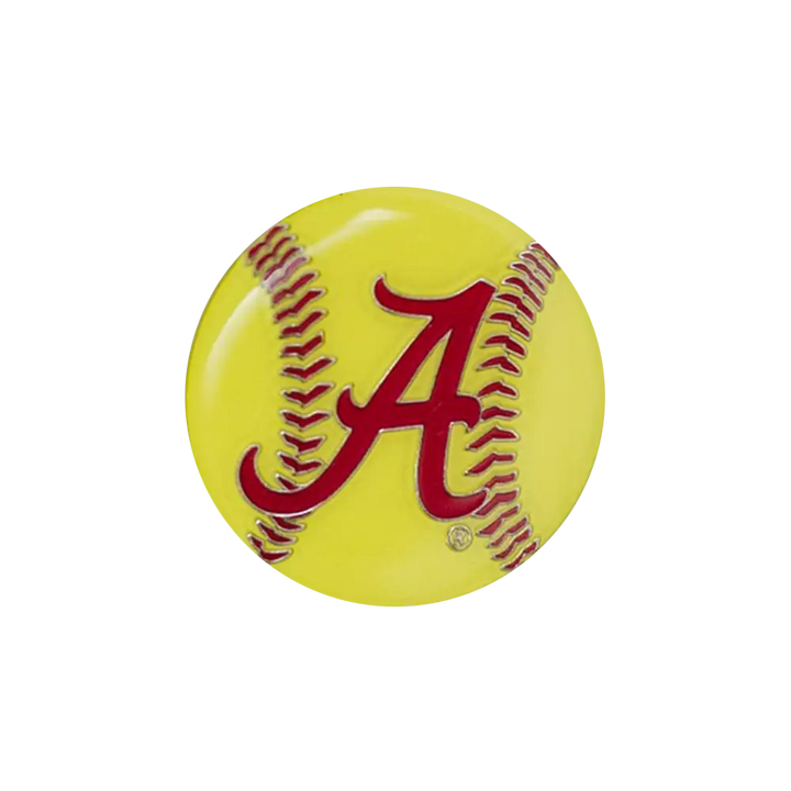 Yellow Softball Pin - Accessories
