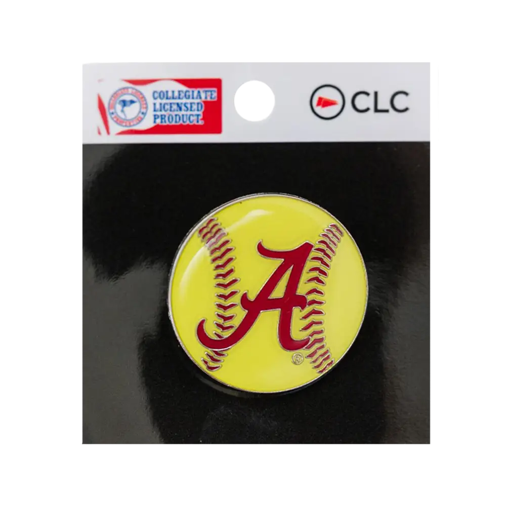 Yellow Softball Pin - Accessories
